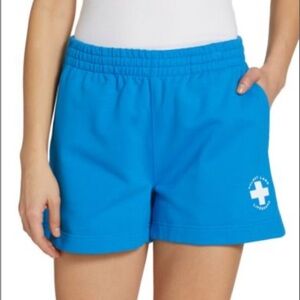 NWT Helmut Lang Cotton Lifeguard Shorts Blue Large